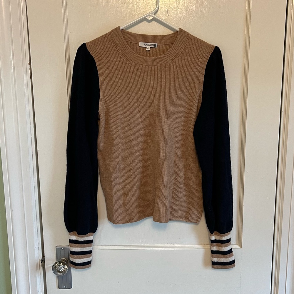 NWT Madewell Colorblock Baybrook Sweater M